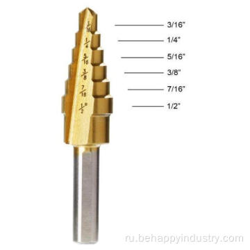 3PCS HSS Titanium Cated Step Step Bitt Bit